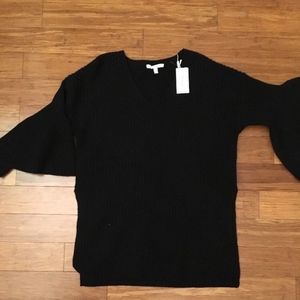 🆕 Derek Lam 10 Crosby Black Bell Sleeve Sweater